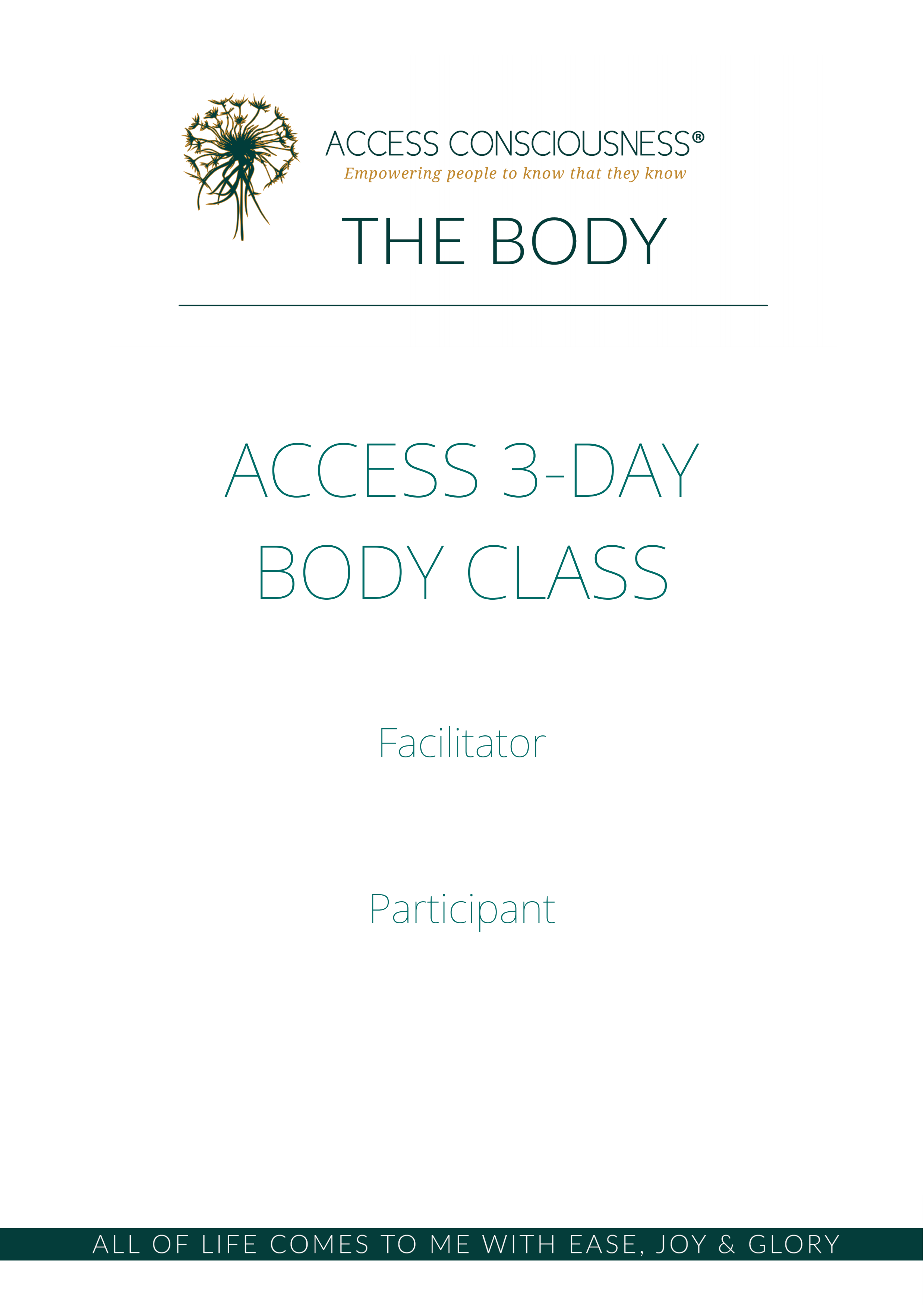 Manuál 3 Day Body Class