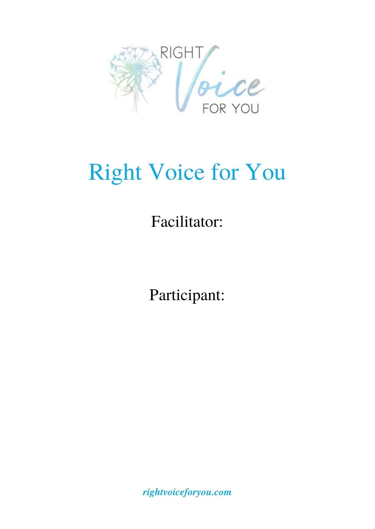 Manuál Right Voice for you